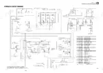 takeuchi-tl220-track-loader-service-manual-cu0e003-system-diagram-31.webp Takeuchi TL220 hydraulic circuit diagram showing pumps, control valves, travel motors, and a corresponding parts list table.