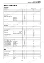 takeuchi-tl230-track-loader-service-manual-cu5e002-specs-15.webp Takeuchi TL230 service manual specifications table showing performance, dimensions, and mass data for the track loader.