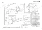 takeuchi-tl240-track-loader-service-manual-cu2e003-hydraulic-32.webp Takeuchi TL240 high flow hydraulic circuit diagram showing pumps, control valves, travel motors, and component parts list.