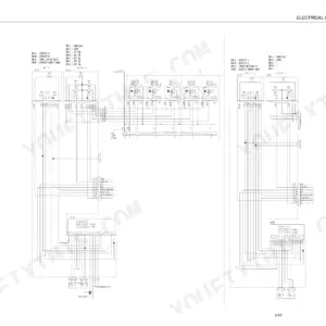 Takeuchi TL240 electrical wiring diagram showing service proportional controller, grip switches, and relay connections.