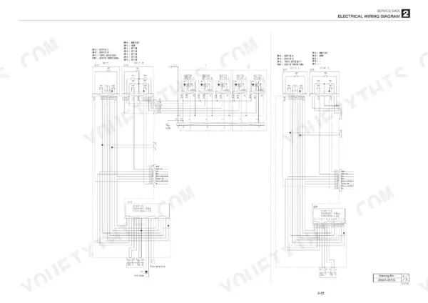 takeuchi-tl240-track-loader-service-manual-cu2e003-wiring-34.webp Takeuchi TL240 electrical wiring diagram showing service proportional controller, grip switches, and relay connections.