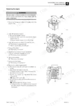 takeuchi-tl8-track-loader-service-manual-cu8e000-procedures-91.webp Takeuchi TL8 service manual page showing engine removal procedures, battery disconnection, and radiator assembly diagrams.