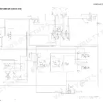 Takeuchi TL8 hydraulic circuit diagram for models with a selector valve, including component list and pressure specifications.