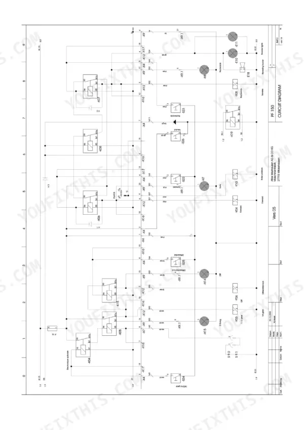 takeuchi-tw60-wheel-loader-service-manual-8015739-wiring-184.webp Takeuchi TW60 wiring diagram showing electrical circuit for gear selection, differential lock, and reversing buzzer systems.