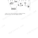 Utilev A490BPG electric system diagram showing battery, starter, preheating plugs, alternator, and main switch.