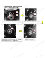 Utilev UT 1.5 WE brake disassembly procedure showing removal of screws, snap ring, spline gear, and flat key components.