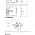 Utilev UT20WE technical specifications table and tiller handle lift and lower control operation diagram.