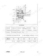 utilev-ut40p-ut50ps-internal-combustion-counterbalanced-forklift-trucks-service-manual-76500008-torque-19.webp Utilev UT40P, UT50PS drive axle exploded view, parts list, and torque specifications.