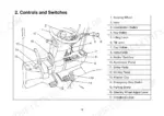utilev-ut80p-ut100p-internal-combustion-counterbalanced-forklift-truck-operator-manual-76501367-controls-16.webp Utilev UT80P DSL, UT100P DSL diagram showing operator controls, switches, pedals, and steering wheel components.