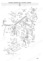 zetor-proxima-power-90-proxima-power-100-proxima-power-110-proxima-power-120-tractor-parts-catalog-cab-parts-228.webp Zetor Proxima Power 90-120 exploded view diagram of tractor body, cab panels, brackets, and mounting hardware components.